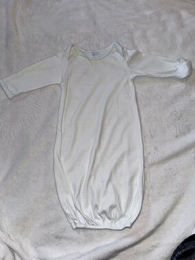 Edgehill Collection White Infant Sleep Gown - Long Sleeve